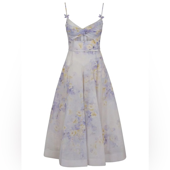 Zimmermann illuminati Floral Lavender and Yellow Dress size0 fits like small - Picture 1 of 7
